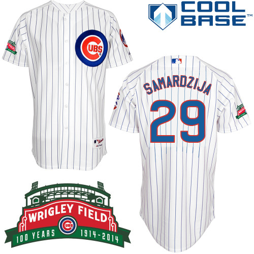 Jeff Samardzija #29 Youth Baseball Jersey-Chicago Cubs Authentic Wrigley Field 100th Anniversary White MLB Jersey